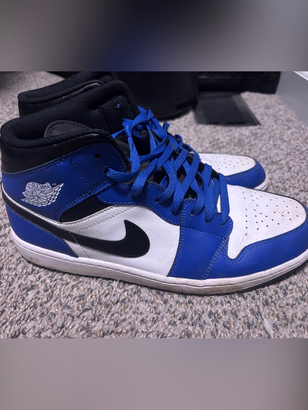 Jordan Blue/White/Black Men's High-Top Sneakers
